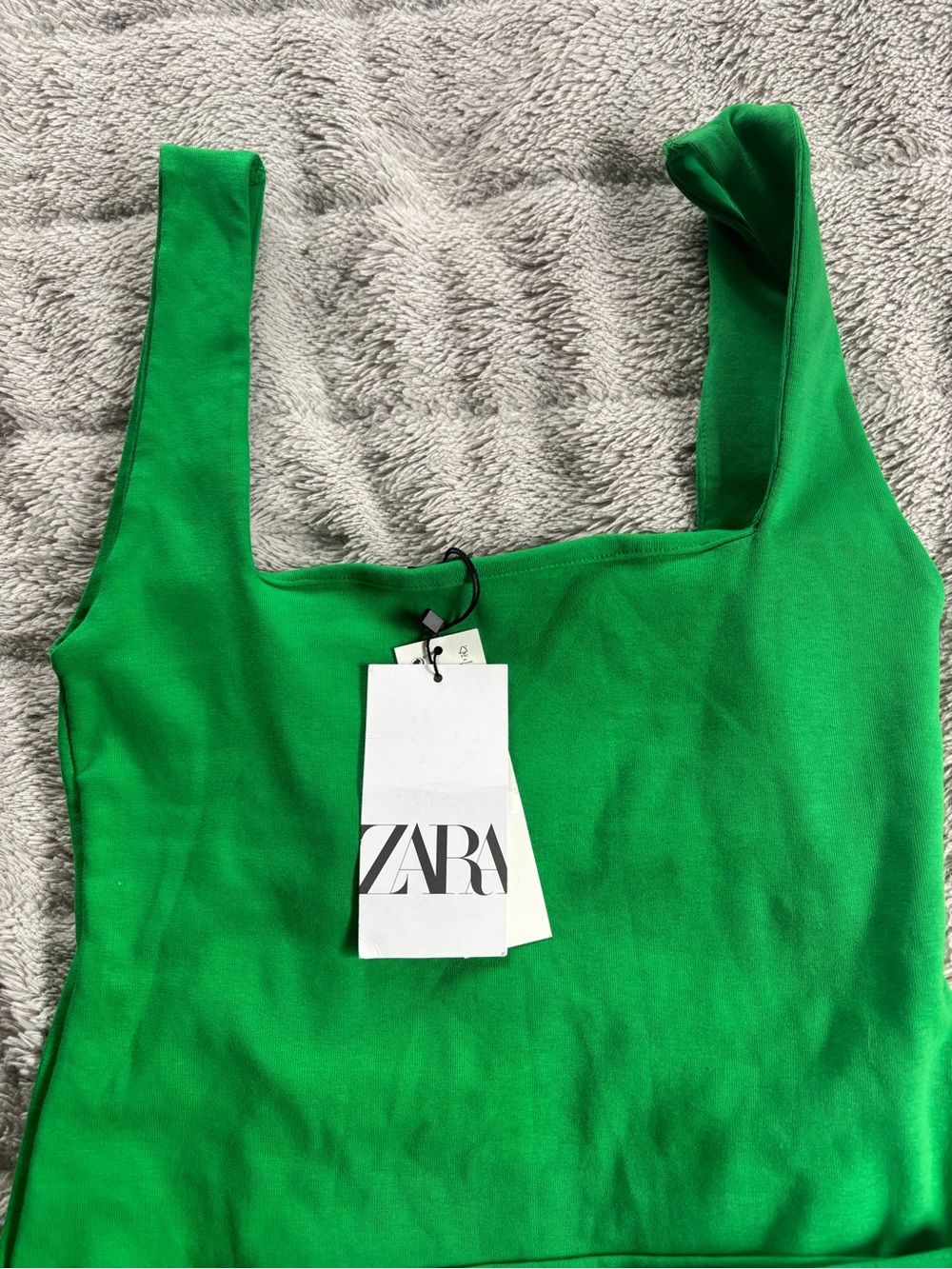 Zara Bright Green Tank Midi Dress - Picture 6 of 6